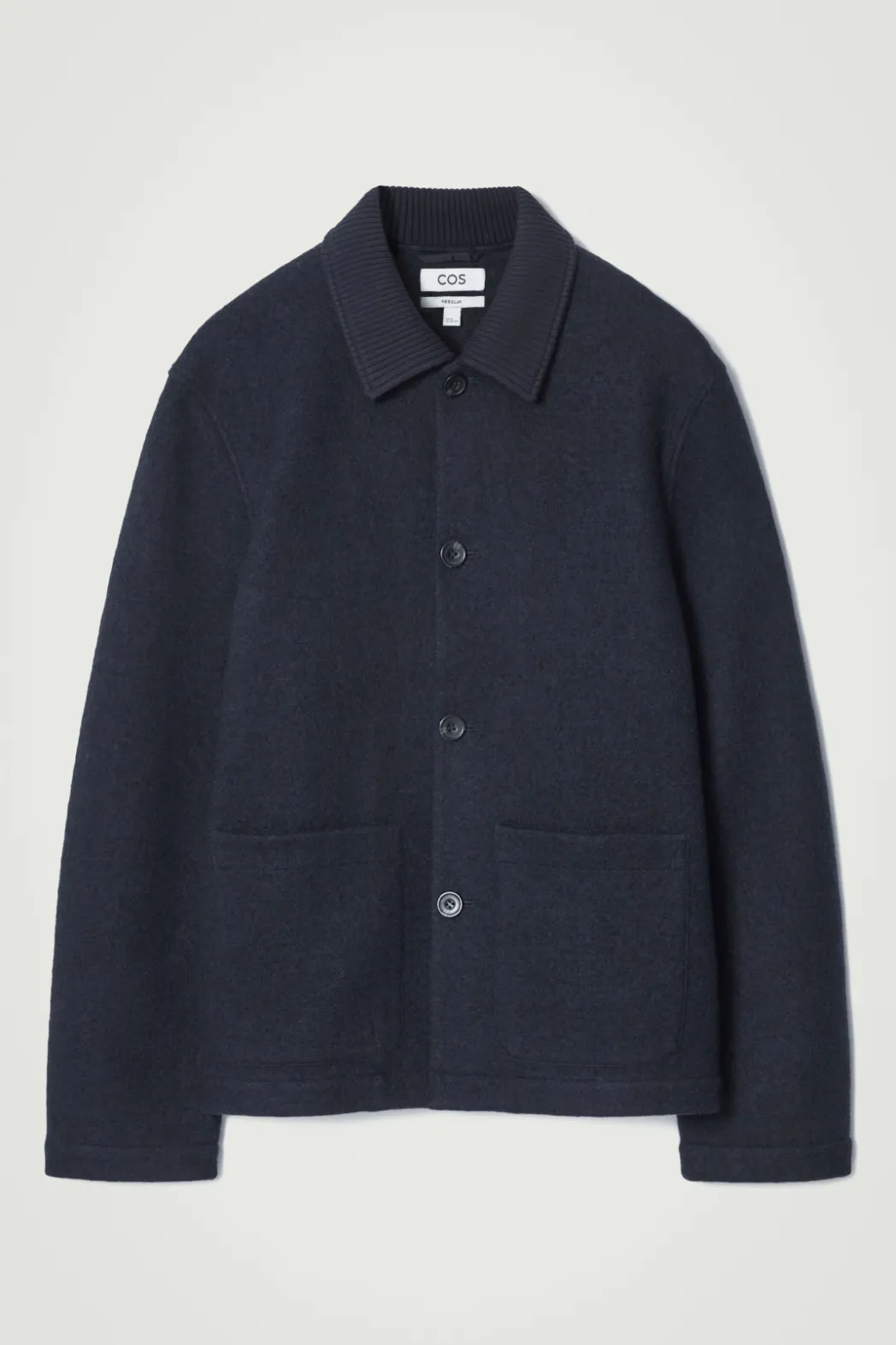 Sale COS BOILED-WOOL CHORE JACKET NAVY