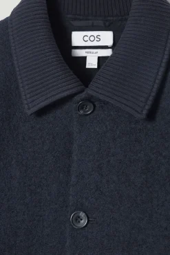 Sale COS BOILED-WOOL CHORE JACKET NAVY