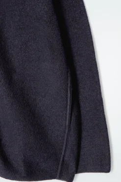 COS BOILED-WOOL ZIPPED JACKET NAVY