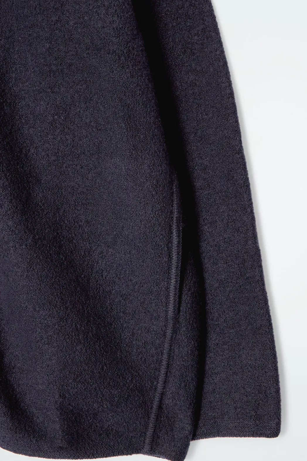 COS BOILED-WOOL ZIPPED JACKET NAVY