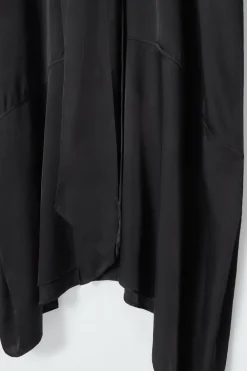 COS BOW-DETAIL ASYMMETRIC MIDI DRESS BLACK