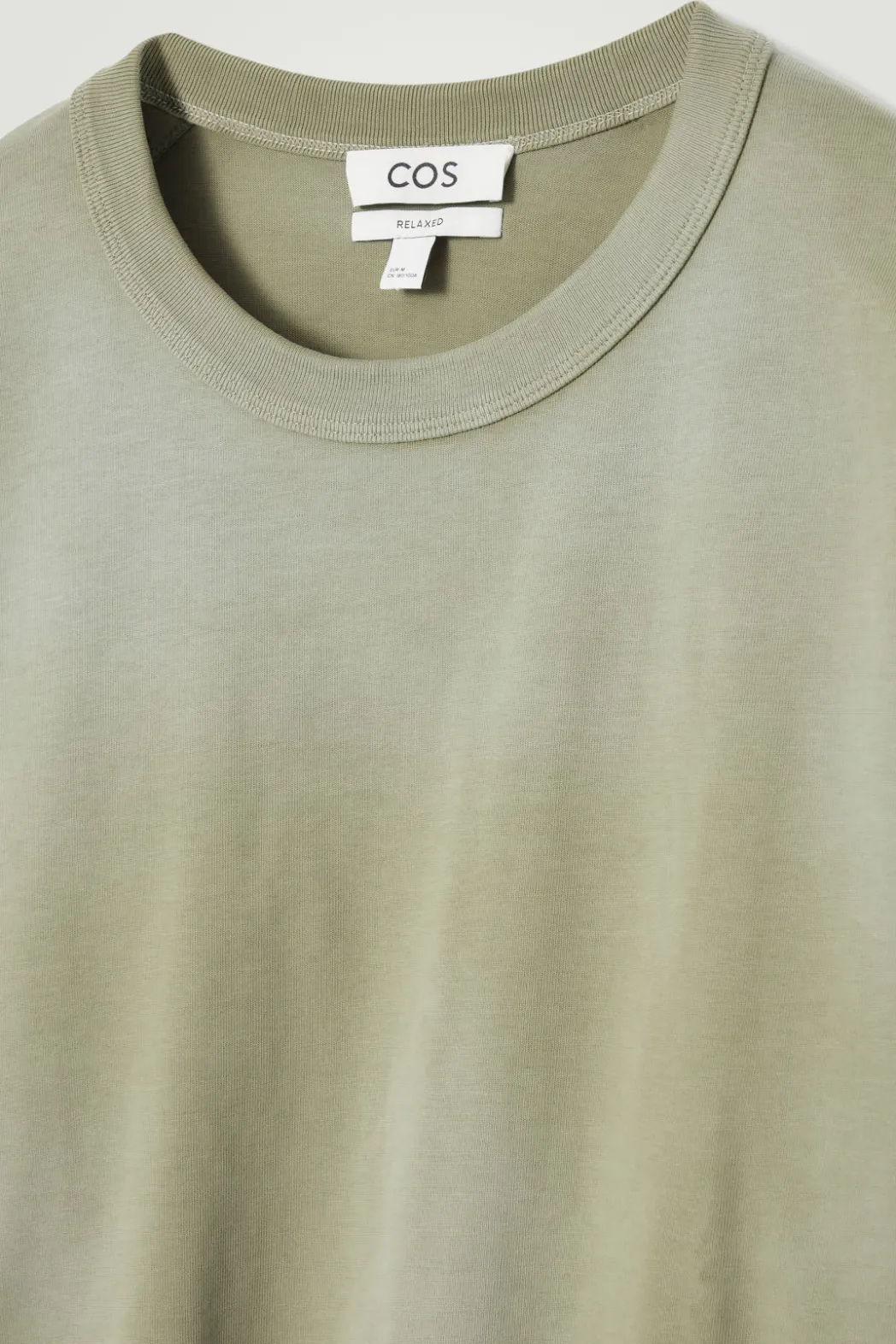 Clearance COS BOXY HEAVYWEIGHT LONG-SLEEVED T-SHIRT KHAKI