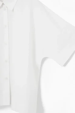 Online COS BOXY SHORT-SLEEVED POPLIN SHIRT WHITE