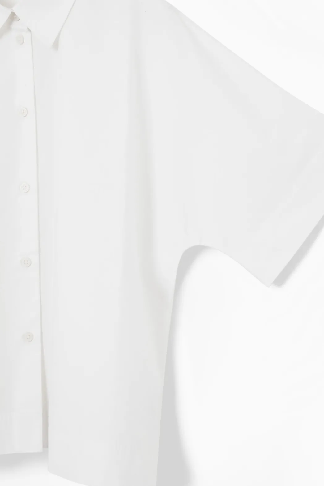 Online COS BOXY SHORT-SLEEVED POPLIN SHIRT WHITE