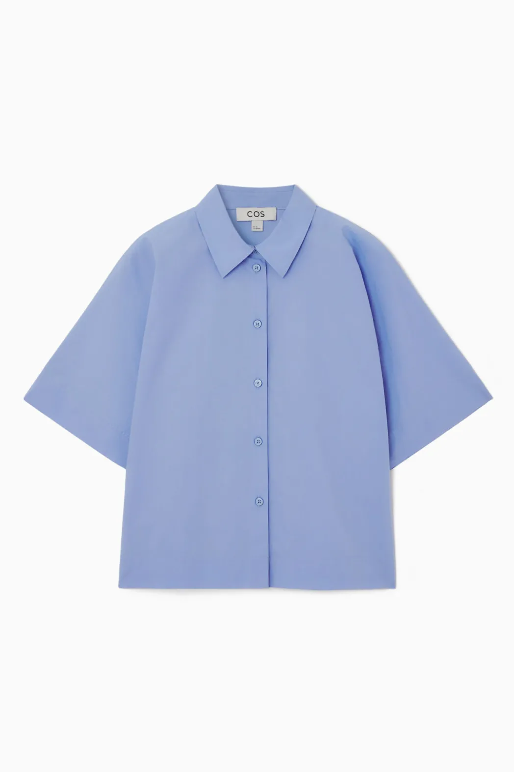 Online COS BOXY SHORT-SLEEVED POPLIN SHIRT LIGHT BLUE