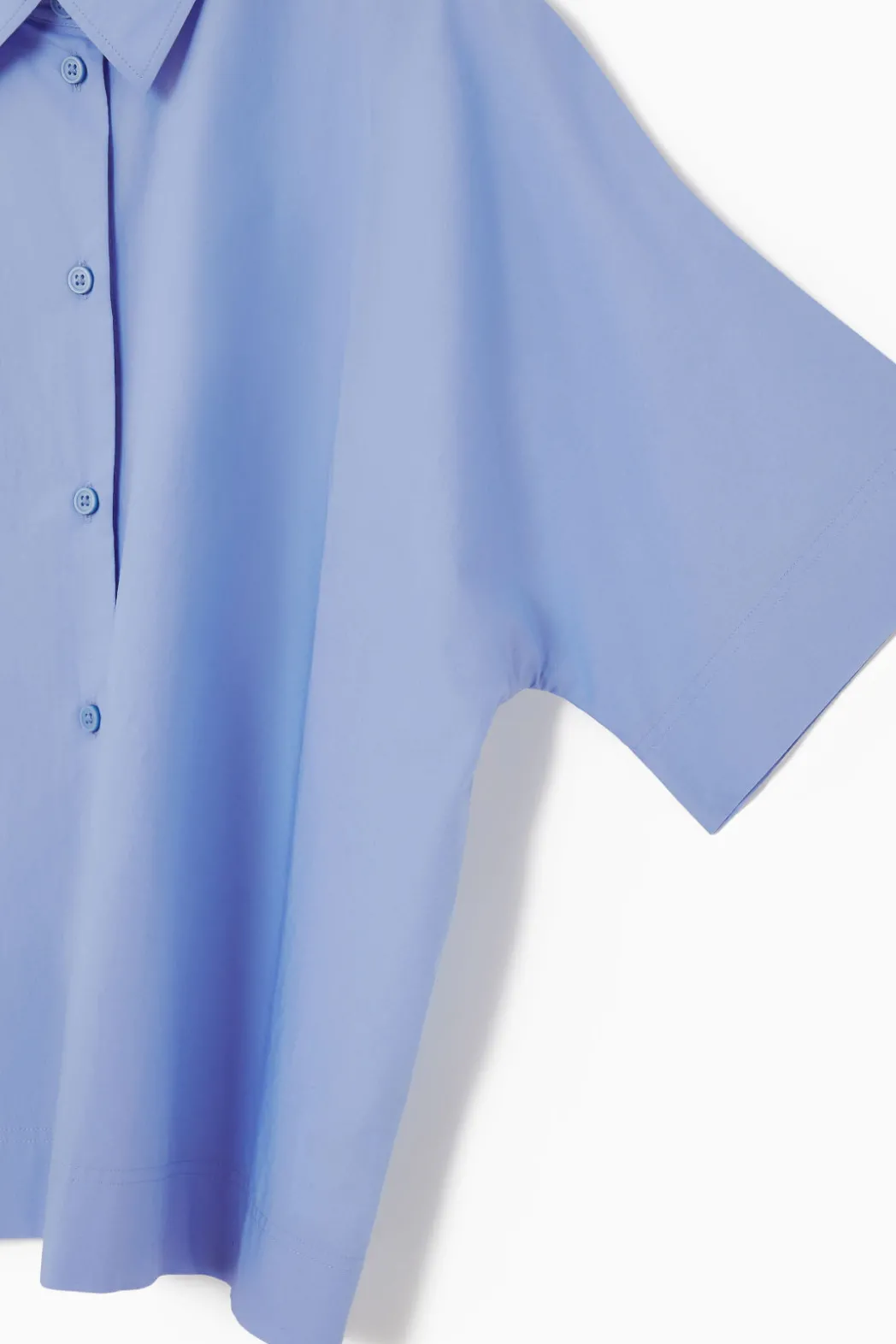 Online COS BOXY SHORT-SLEEVED POPLIN SHIRT LIGHT BLUE
