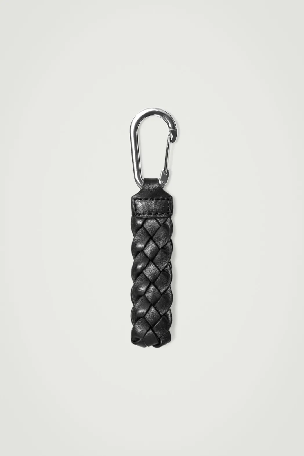 Clearance COS BRAIDED LEATHER KEY FOB BLACK