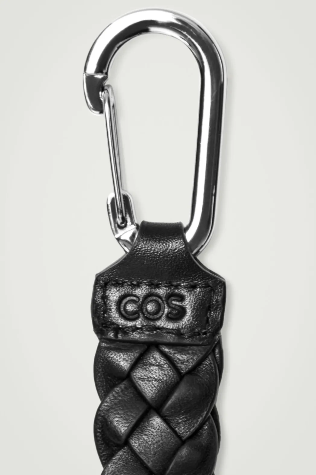Clearance COS BRAIDED LEATHER KEY FOB BLACK