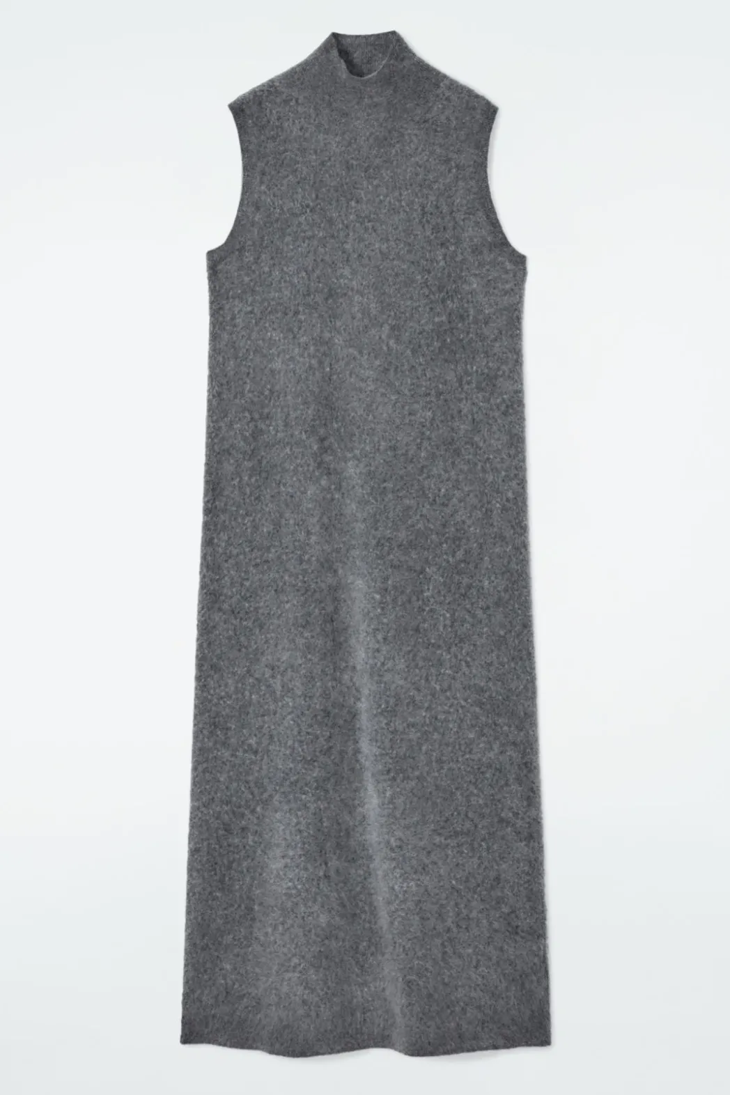 COS BRUSHED-CASHMERE MAXI DRESS DARK GRAY