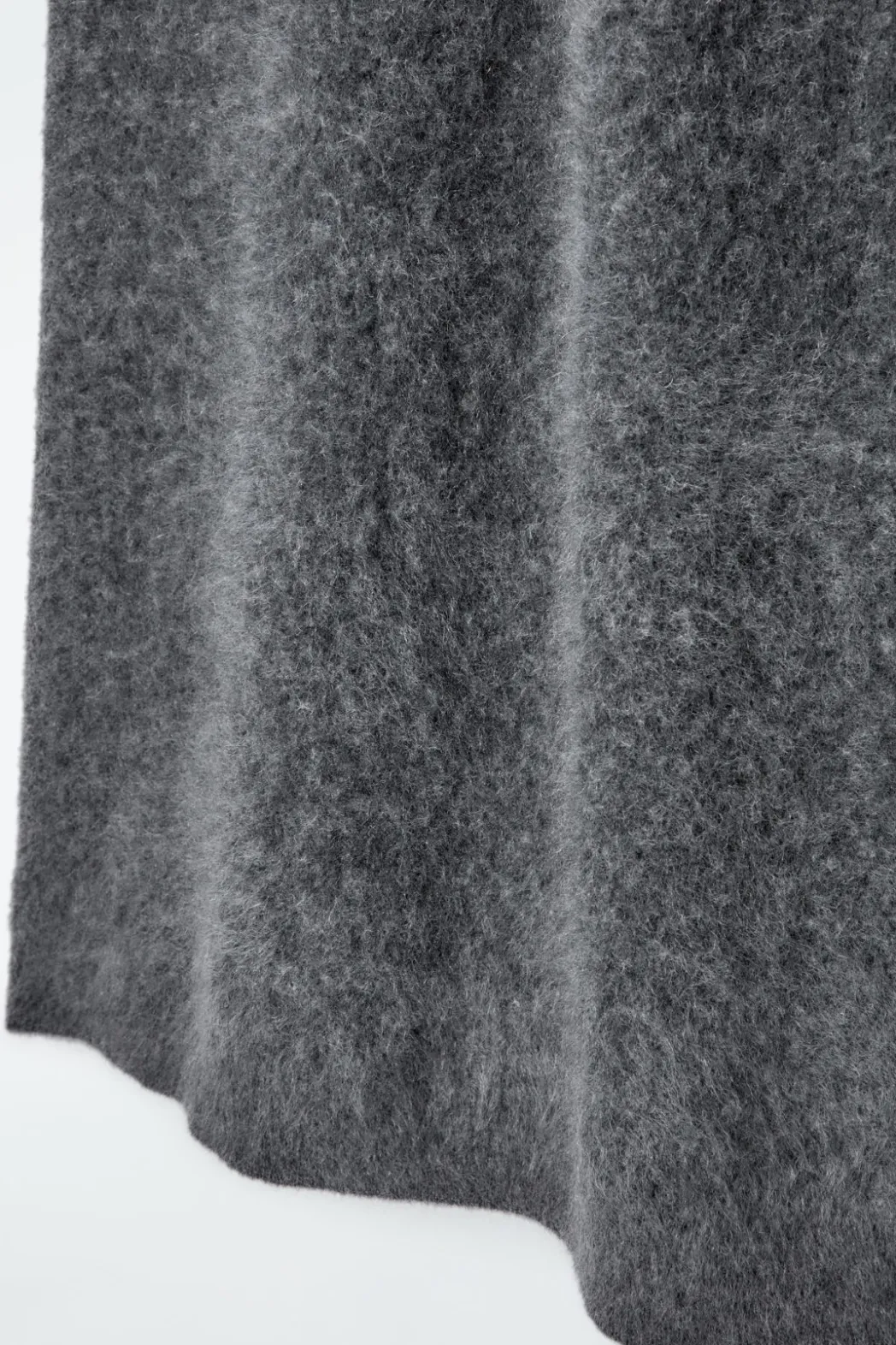 COS BRUSHED-CASHMERE MAXI DRESS DARK GRAY