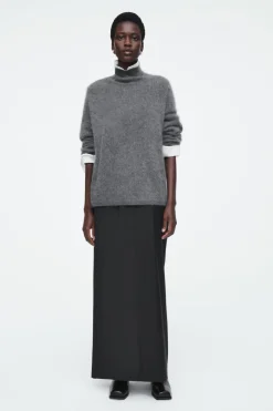 Best COS BRUSHED-CASHMERE TURTLENECK SWEATER CHARCOAL