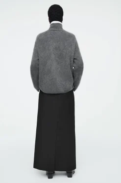 Best COS BRUSHED-CASHMERE TURTLENECK SWEATER CHARCOAL