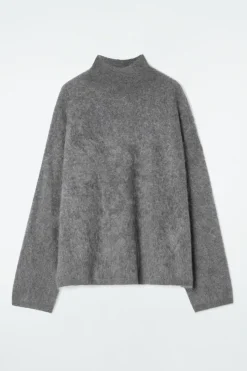 Best COS BRUSHED-CASHMERE TURTLENECK SWEATER CHARCOAL