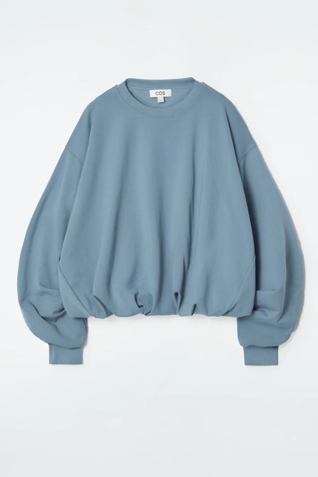 Online COS BUBBLE-HEM SWEATSHIRT BLUE