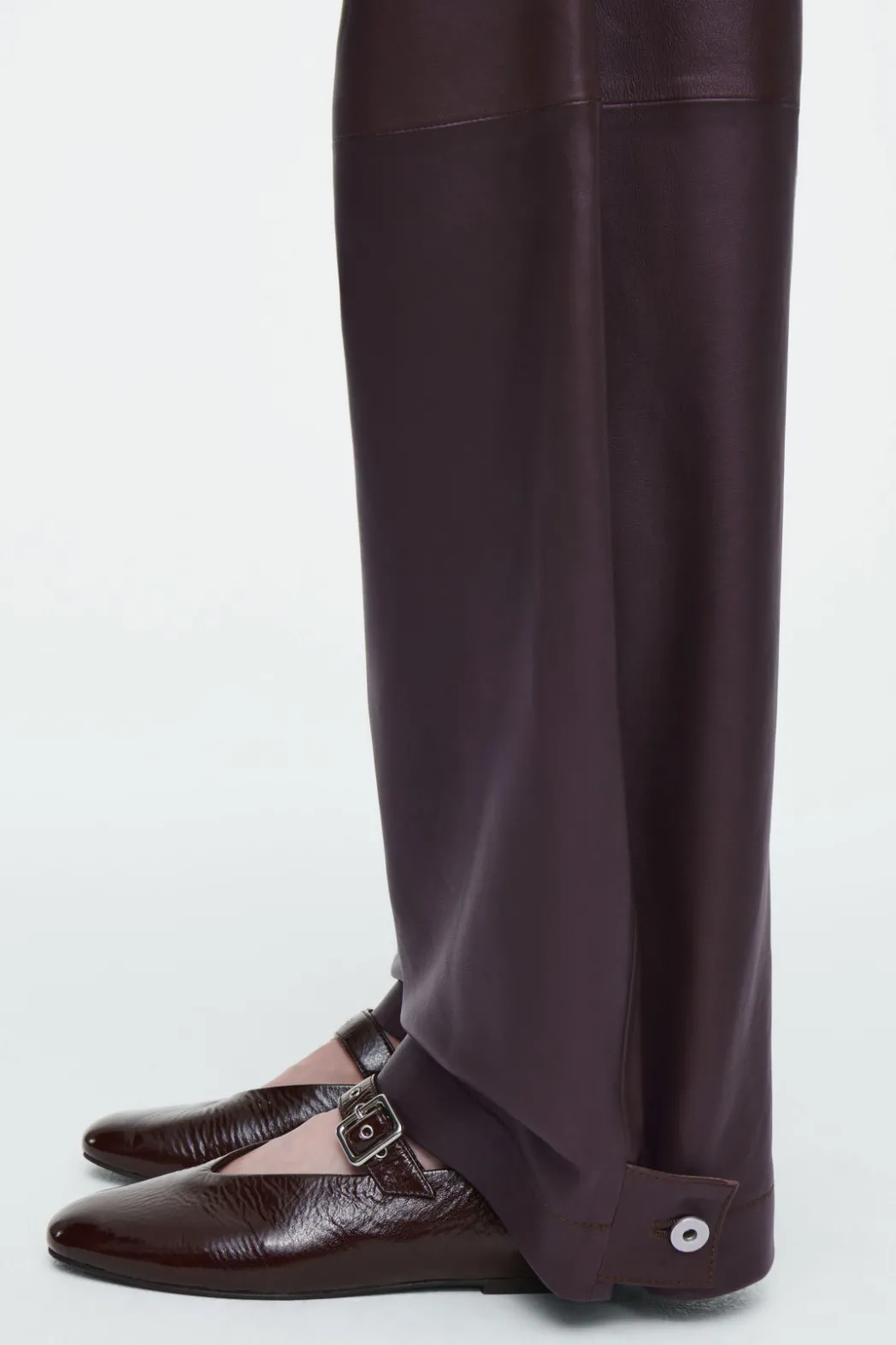 Online COS BUCKLED BALLET FLATS BORDEAUX
