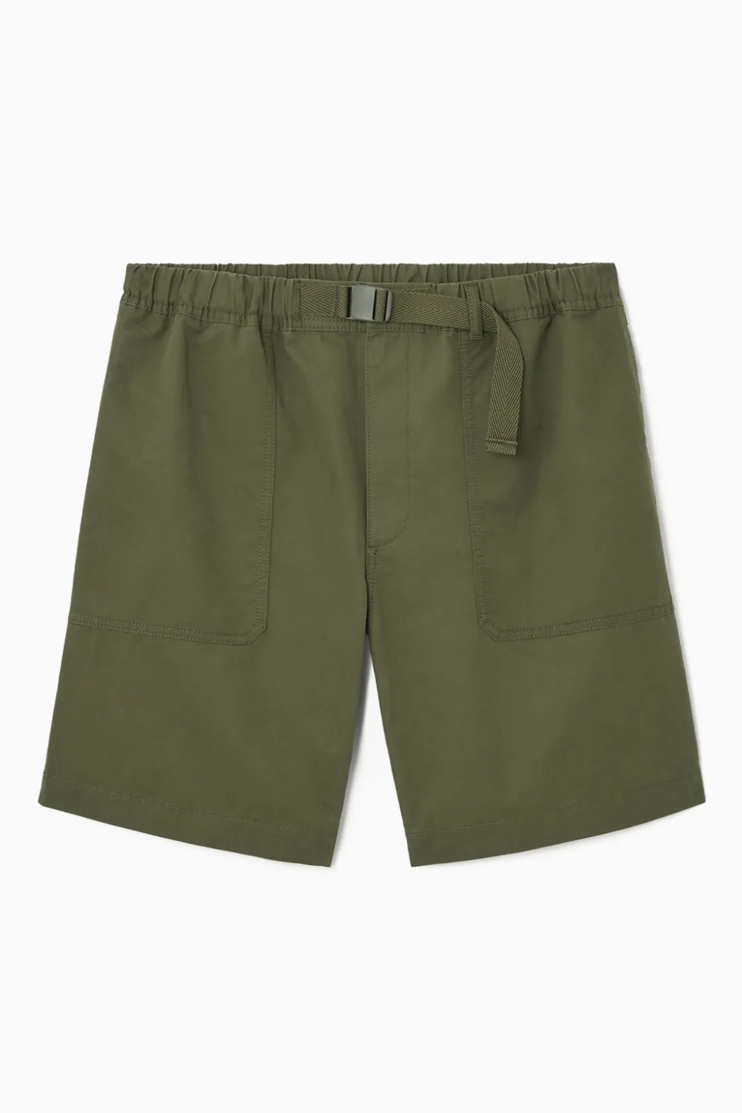 COS BUCKLED UTILITY SHORTS KHAKI BROWN