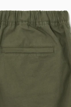 COS BUCKLED UTILITY SHORTS KHAKI BROWN