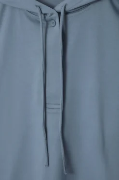 Hot COS BUTTONED LIGHTWEIGHT JERSEY HOODIE BLUE