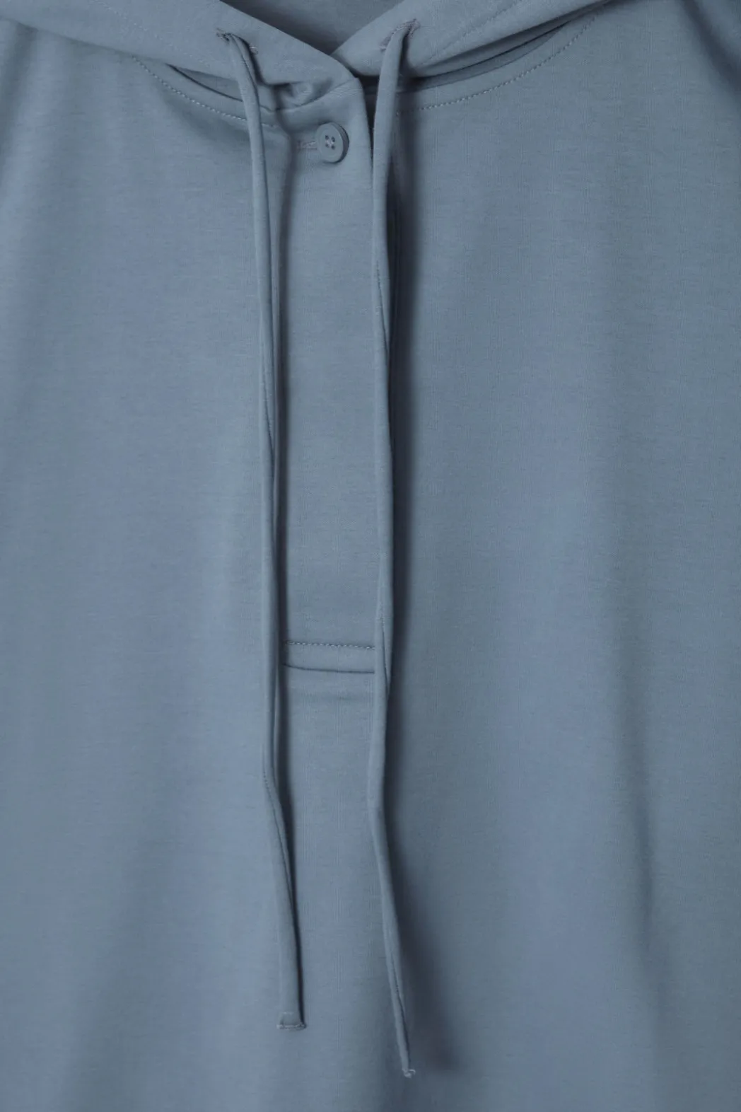 Hot COS BUTTONED LIGHTWEIGHT JERSEY HOODIE BLUE
