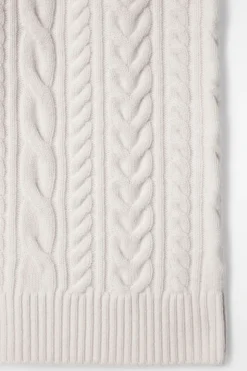 Clearance COS CABLE-KNIT WOOL PANTS IVORY