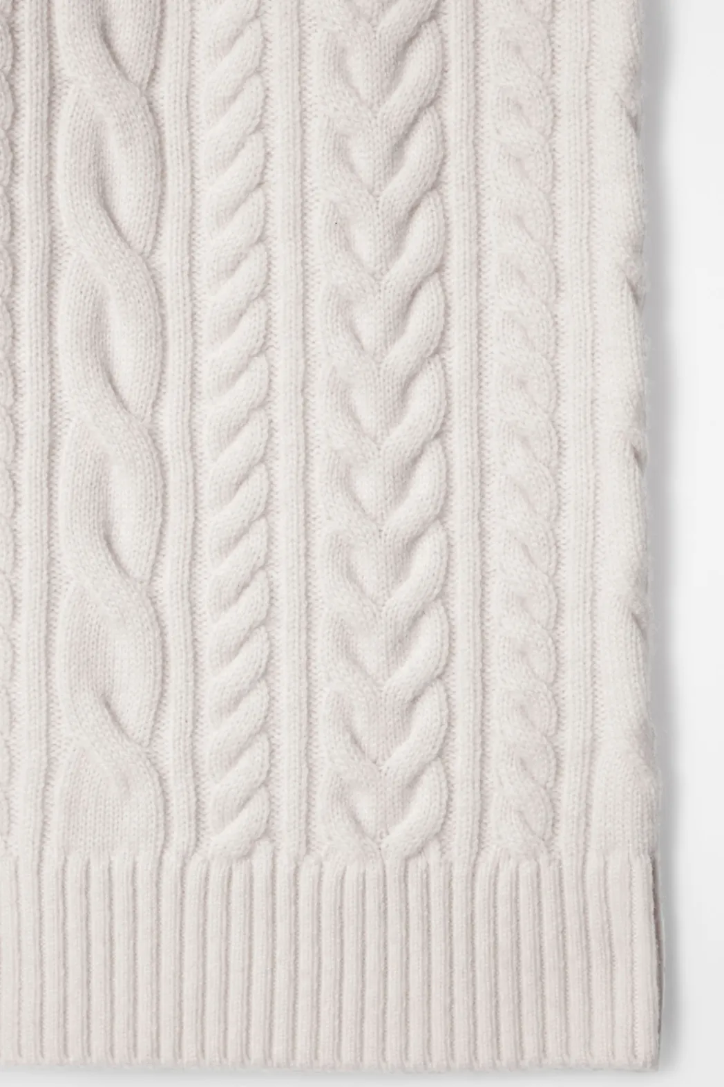 Clearance COS CABLE-KNIT WOOL PANTS IVORY