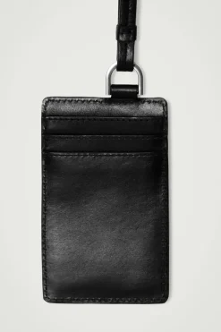 Sale COS CARDHOLDER LANYARD - LEATHER BLACK