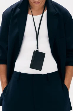 Sale COS CARDHOLDER LANYARD - LEATHER BLACK