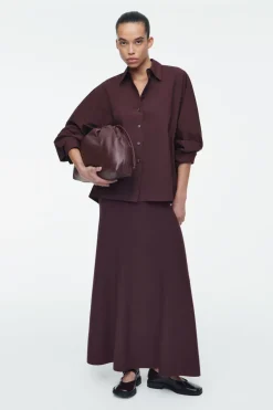 Best COS CAVATELLI CLUTCH - LEATHER BORDEAUX