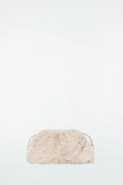 Best COS CAVATELLI MINI CLUTCH - FAUX FUR OFF-WHITE