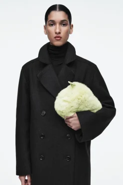 Hot COS CAVATELLI MINI CLUTCH - FAUX FUR PALE GREEN