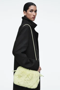 Hot COS CAVATELLI MINI CLUTCH - FAUX FUR PALE GREEN