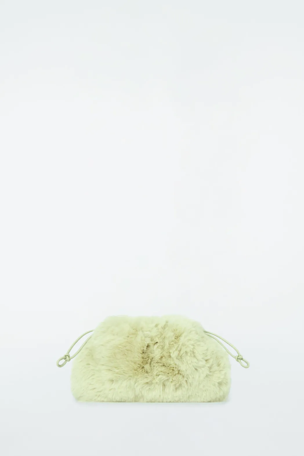 Hot COS CAVATELLI MINI CLUTCH - FAUX FUR PALE GREEN