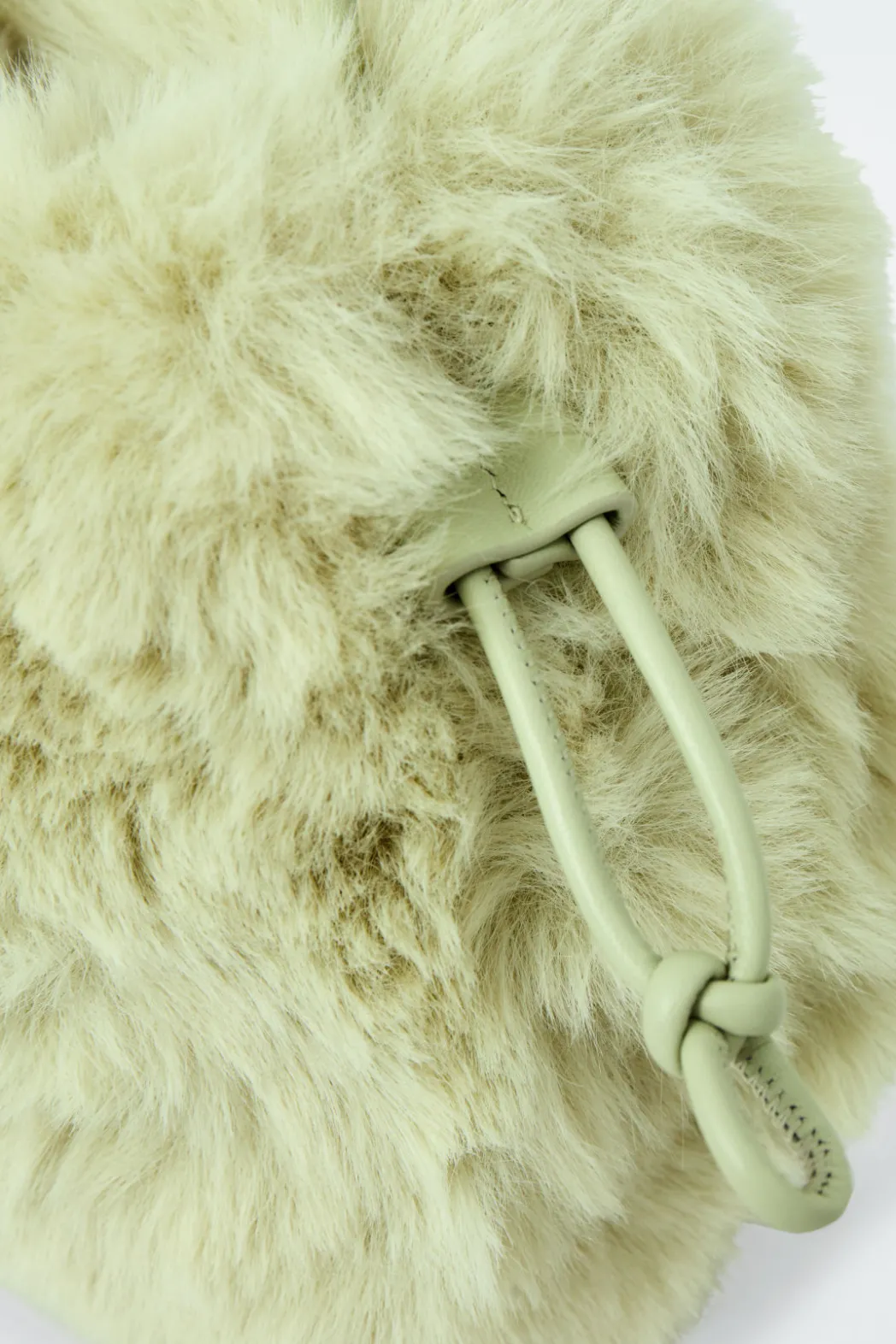Hot COS CAVATELLI MINI CLUTCH - FAUX FUR PALE GREEN