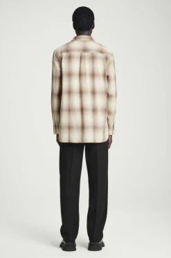 Clearance COS CHECKED COTTON SHIRT BEIGE / CHECKED