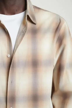 Clearance COS CHECKED COTTON SHIRT BEIGE / CHECKED