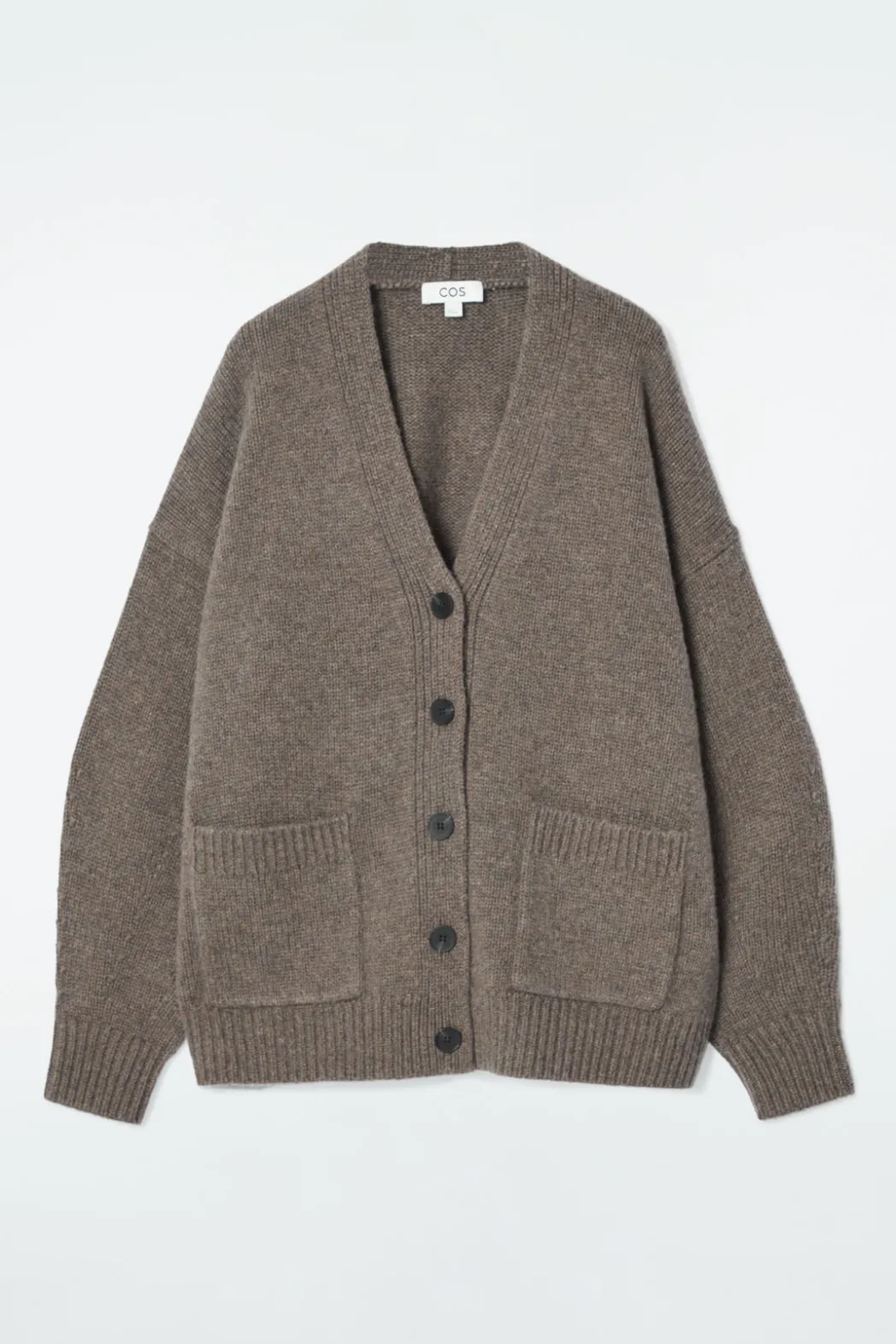 New COS CHUNKY CASHMERE-BLEND CARDIGAN MOLE