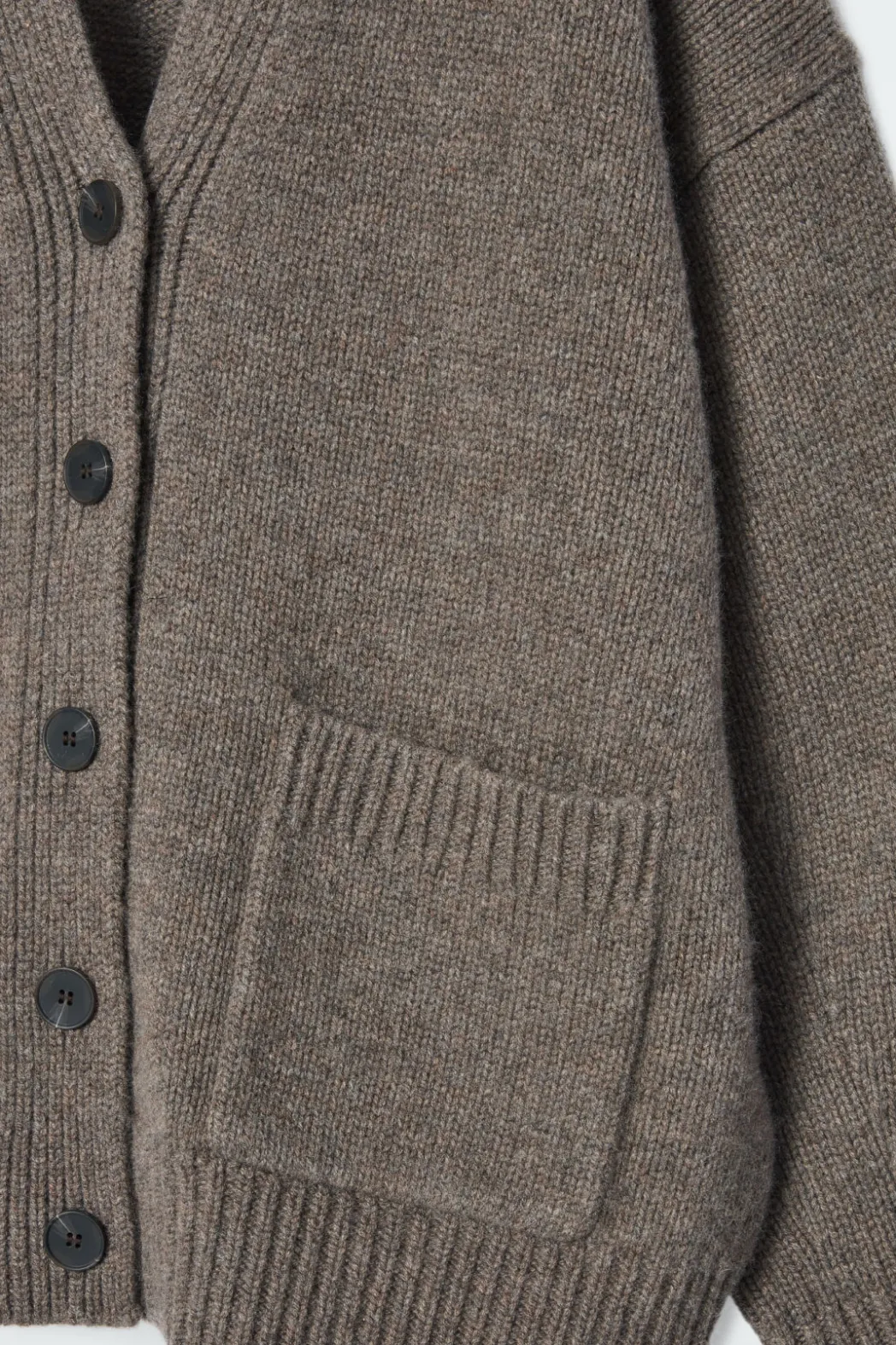 New COS CHUNKY CASHMERE-BLEND CARDIGAN MOLE