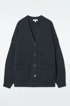 Clearance COS CHUNKY CASHMERE-BLEND CARDIGAN NAVY