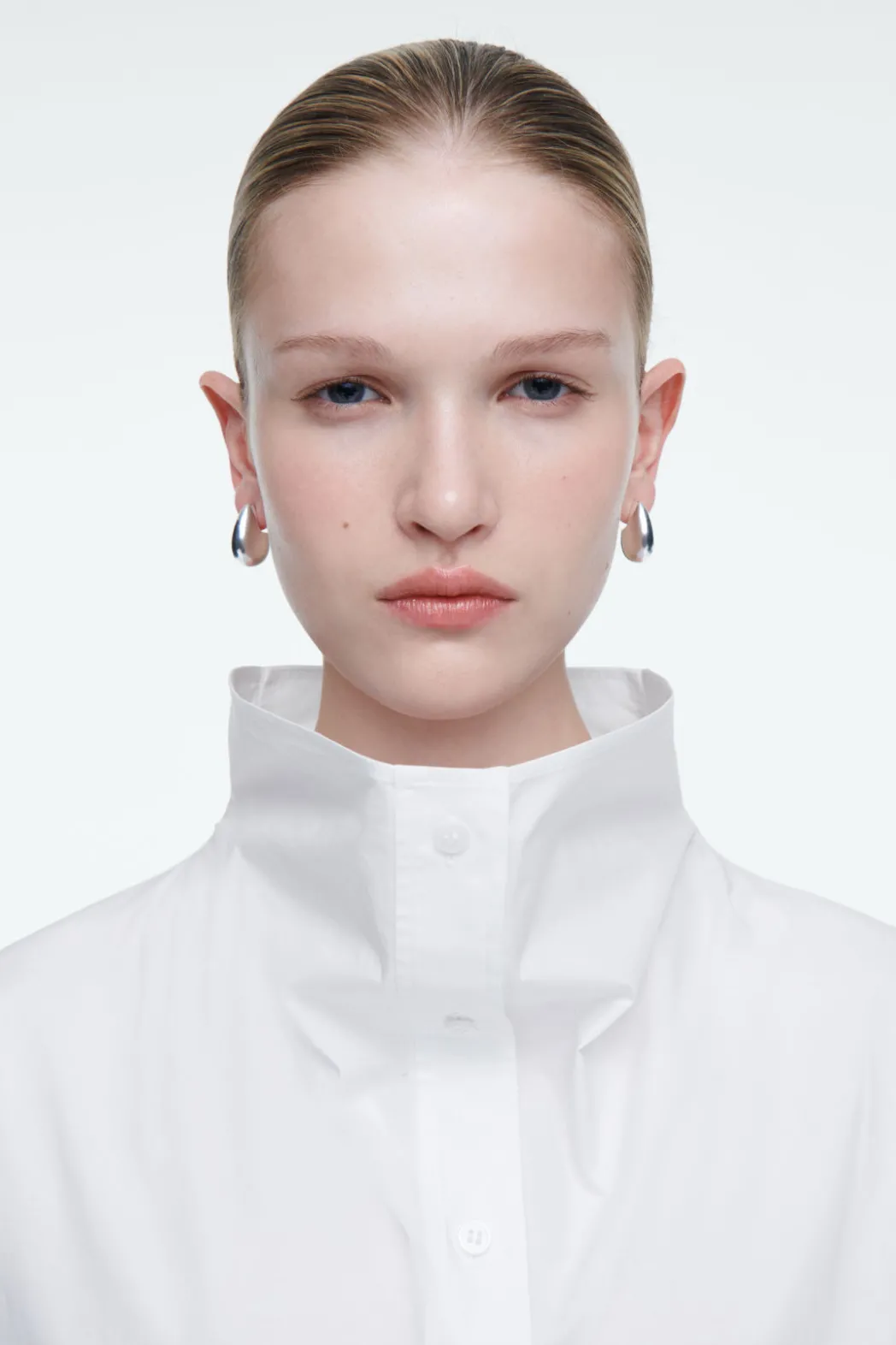 Clearance COS CHUNKY DROPLET EARRINGS SILVER