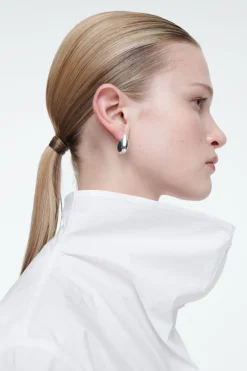 Clearance COS CHUNKY DROPLET EARRINGS SILVER