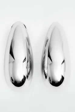 Clearance COS CHUNKY DROPLET EARRINGS SILVER