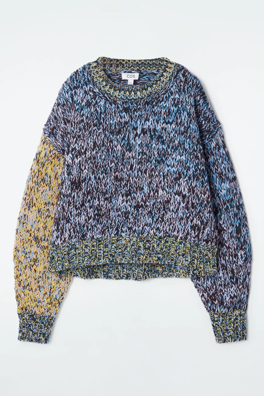 Online COS CHUNKY HAND-KNIT WOOL JUMPER MULTICOLORED