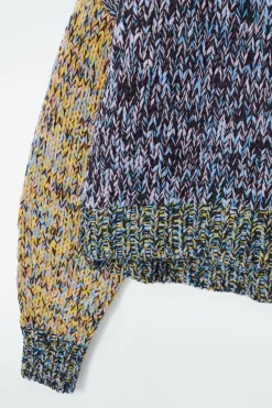 Online COS CHUNKY HAND-KNIT WOOL JUMPER MULTICOLORED