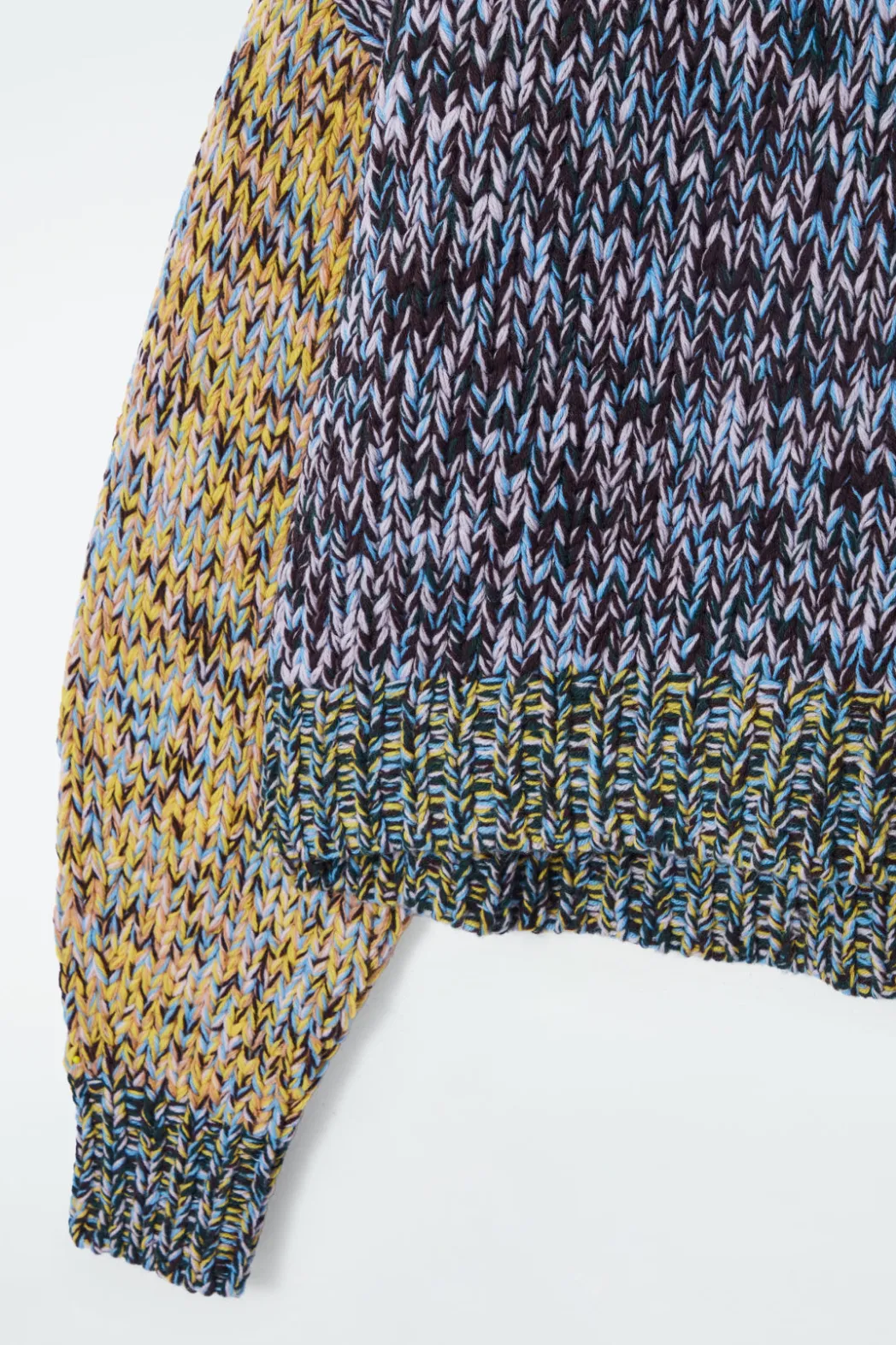 Online COS CHUNKY HAND-KNIT WOOL JUMPER MULTICOLORED