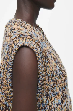 Clearance COS CHUNKY HAND-KNIT WOOL VEST MULTICOLORED