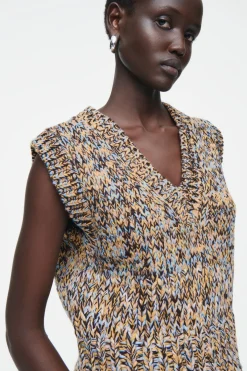 Clearance COS CHUNKY HAND-KNIT WOOL VEST MULTICOLORED