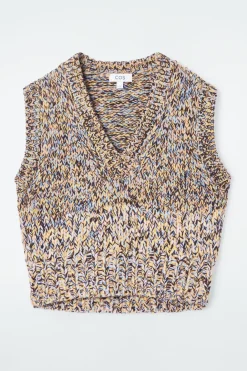 Clearance COS CHUNKY HAND-KNIT WOOL VEST MULTICOLORED