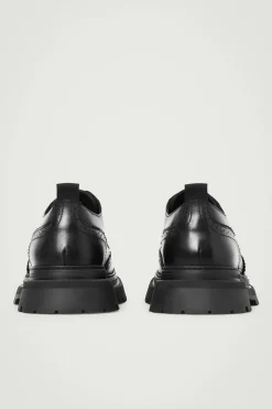 Online COS CHUNKY LEATHER DERBY BROGUES BLACK