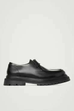 Best COS CHUNKY LEATHER DERBY SHOES BLACK