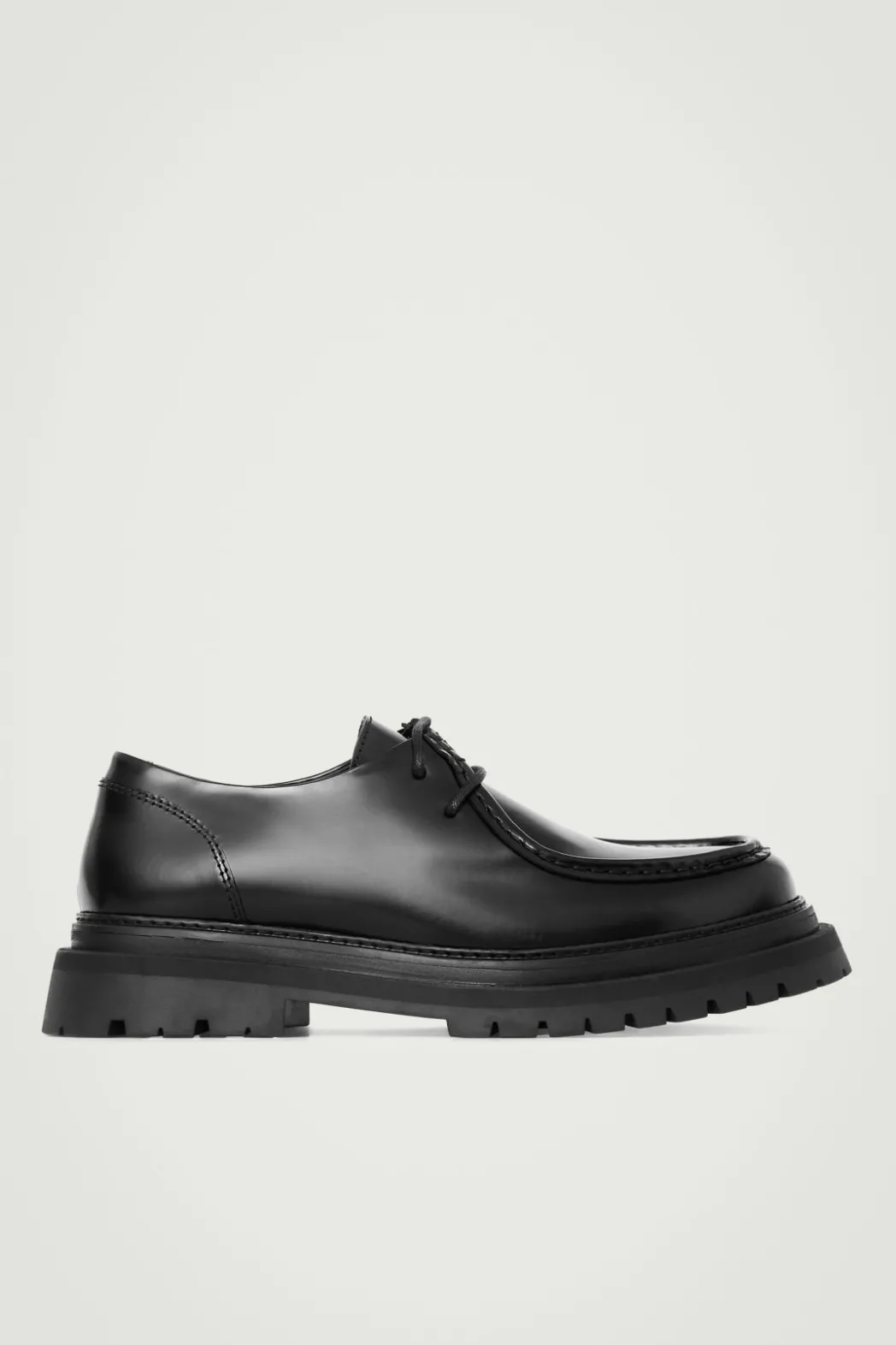 Best COS CHUNKY LEATHER DERBY SHOES BLACK